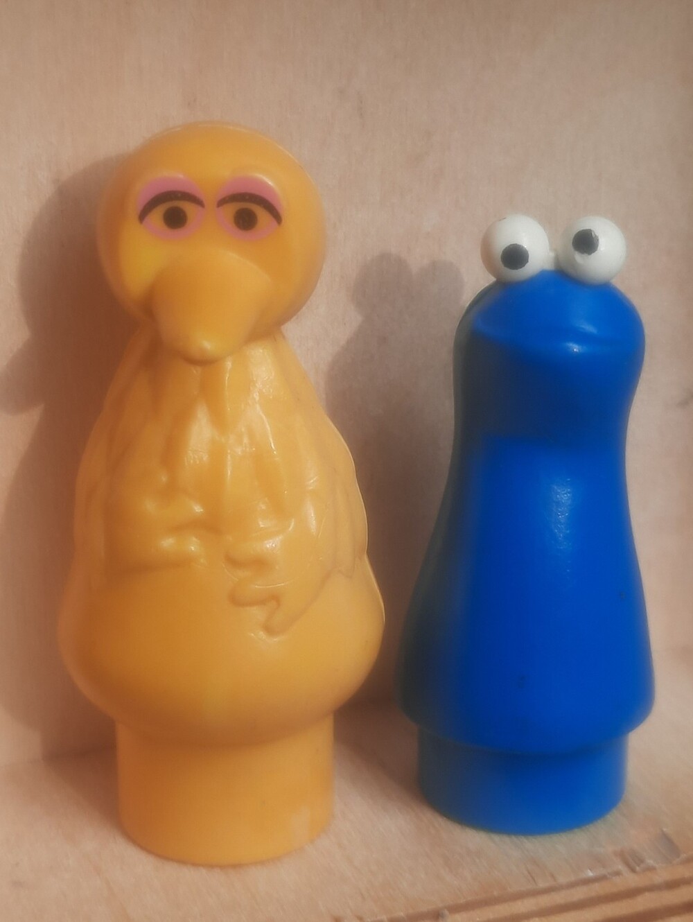 Vintage Fisher Price Sesame Street Cookie Monster & Big Bird Figures